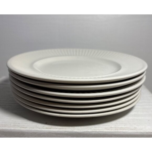 Johnson Bros Athena White Ribbed Bread & Butter Plates Set Of 7 Made In England - Picture 11 of 11